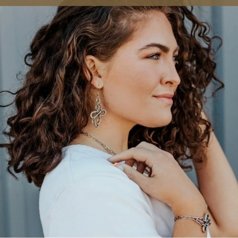 Twisted Silver Earrings From Monocle Set
